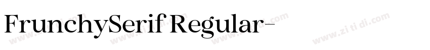 FrunchySerif Regular字体转换